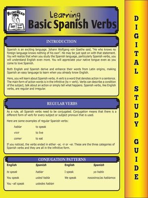 cover image of Spanish Verbs ( Blokehead Easy Study Guide)